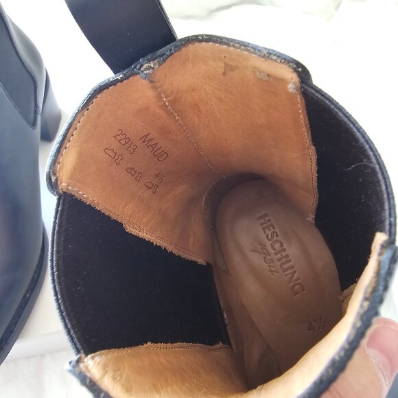 Heschung Maud Leather Chelsea Boots - Black Box Leather - UK 4.5 / EU 37.5 - Picture 10 of 17